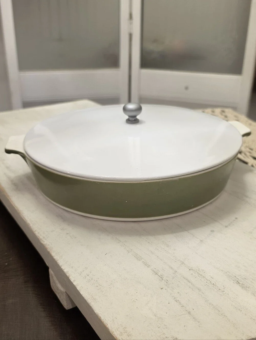 Vintage Corning Ware Avocado Green 10” Buffet Server P-710-B Casserole Lid